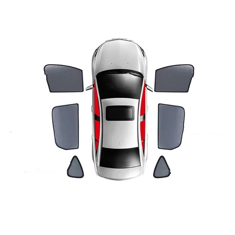 Sonnenblende Auto Magnetische Auto Sonnenschutz Schild Frontscheibe Hinten Seite Fenster Sonnenschutz Für Citroen Für C5 Für AIRCROSS 2018-2022 Fenster Sonnenschutz(6PCS) von AJQBRMB