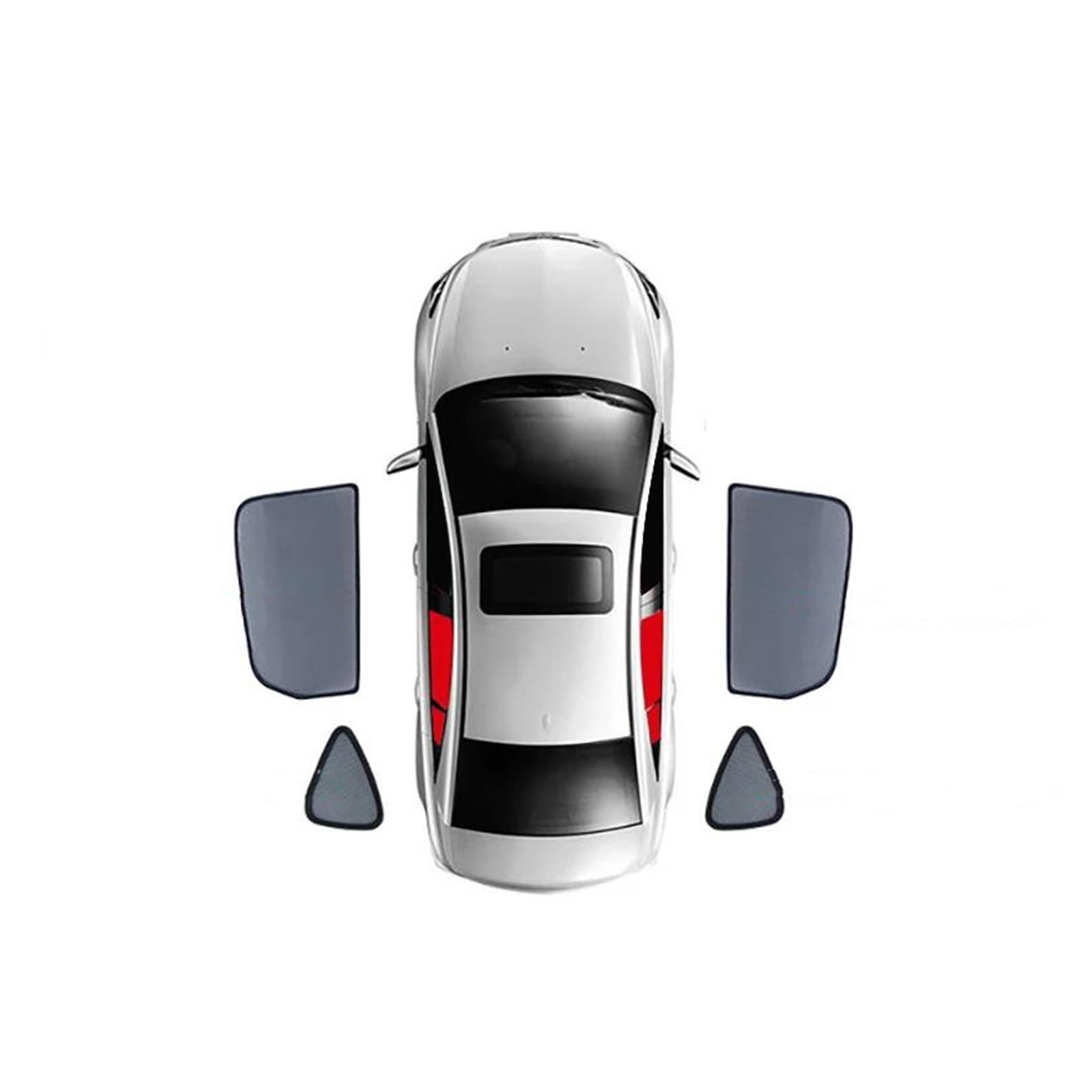 Sonnenblende Auto Magnetische Auto Sonnenschutz Schild Windschutzscheibe Hinten Seite Fenster Sonnenschutz Visier Für Q7 4L 2007 2008 2009 2010-2015 Fenster Sonnenschutz(4 Rear Trian) von AJQBRMB