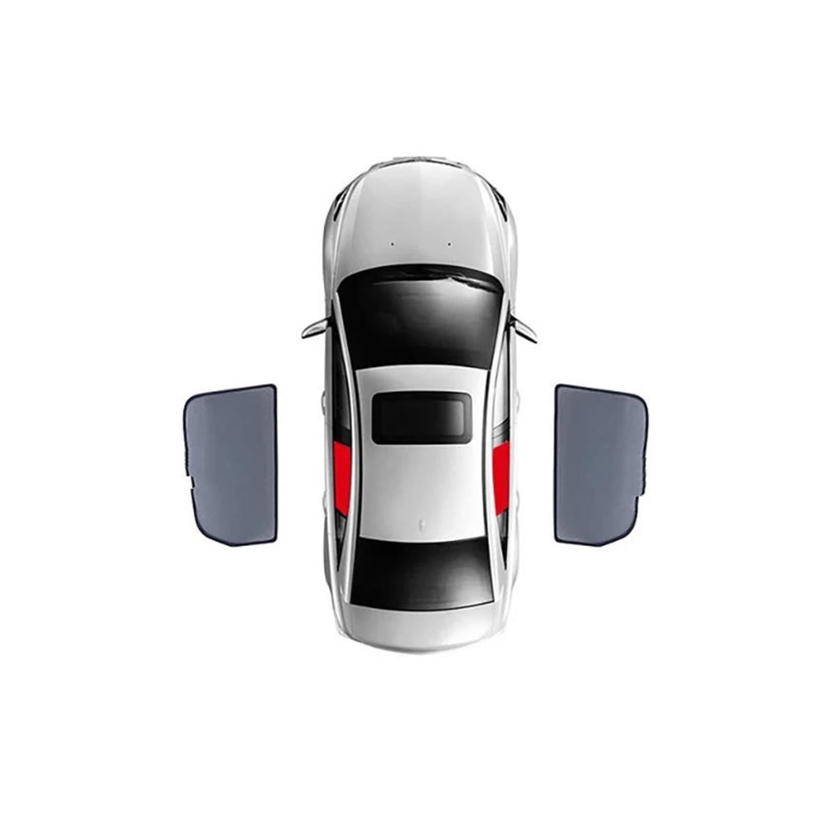 Sonnenblende Auto Magnetische Auto Sonnenschutz Schild Windschutzscheibe Hinten Seite Fenster Sonnenschutz Visier Für Toyota Für Prius Für XW30 2009-2015 Fenster Sonnenschutz(2 Rear) von AJQBRMB