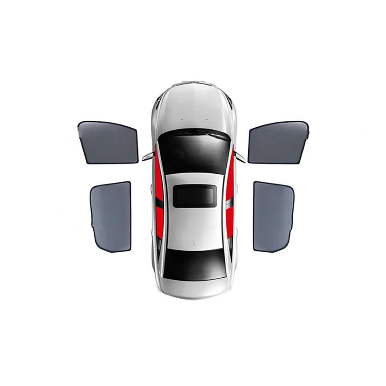 Sonnenblende Auto Magnetische Auto Sonnenschutz Schild Windschutzscheibe Hinten Seite Sonnenschutz Für Toyota Für CHR Für C-HR Für Koba Für XA10 2016-2021 Fenster Sonnenschutz(4 Front Rear) von AJQBRMB