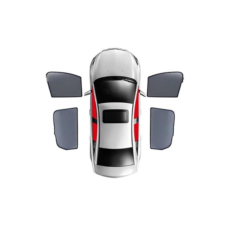 Sonnenblende Auto Magnetische Auto Sonnenschutz Schild Windschutzscheibe Hinten Seite Sonnenschutz Für Toyota Für CHR Für C-HR Für Koba Für XA10 2016-2021 Fenster Sonnenschutz(4 Front Rear) von AJQBRMB