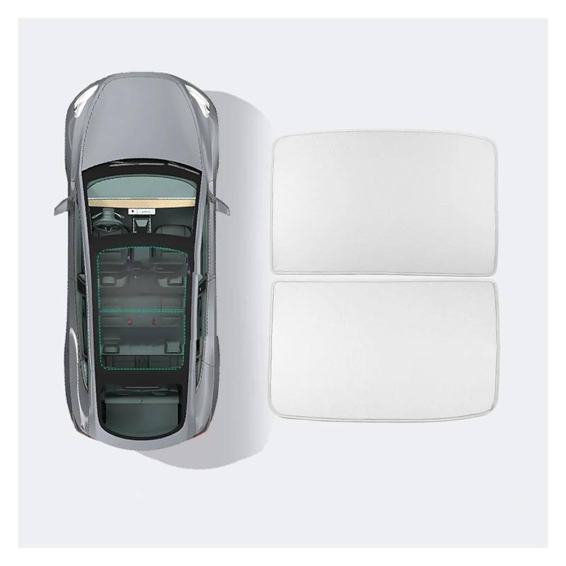 Sonnenblende Auto Split Sunshade Net Schiebedach Jalousien Anti-kollaps Sonnenblende Für Tesla Für Modell Y 2020 2021 2022 2023 Fenster Sonnenschutz(MY-GA108LGRAY) von AJQBRMB