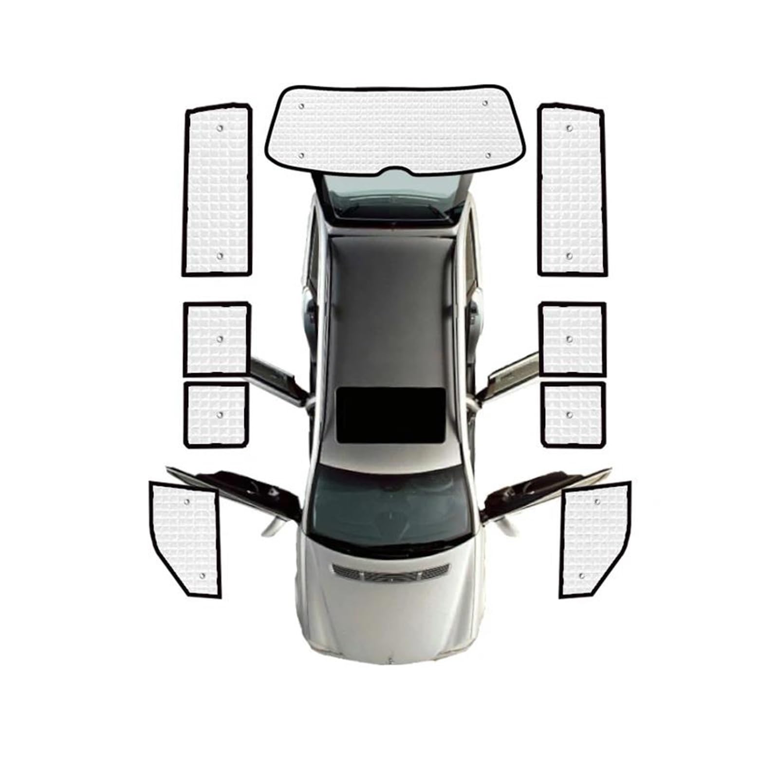 Sonnenblende Auto Vollständige Abdeckung Sonnenschirme Für VW Für Transporter Für T6 2022 Für Caravelle Für Multivan 2015 2016 2017 2018 2019 2020 2021 Fenster Sonnenschutz(Except Windshield) von AJQBRMB