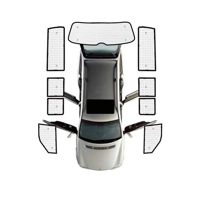 Sonnenblende Auto Vollständige Abdeckung Sonnenschirme Für VW Für Transporter Für T6 2022 Für Caravelle Für Multivan 2015 2016 2017 2018 2019 2020 2021 Fenster Sonnenschutz(Except Windshield) von AJQBRMB