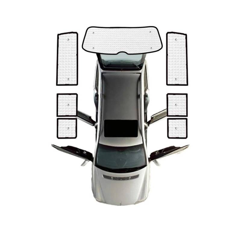 Sonnenblende Auto Vollständige Abdeckung Sonnenschirme Für VW Für Transporter Für T6 2022 Für Caravelle Für Multivan 2015 2016 2017 2018 2019 2020 2021 Fenster Sonnenschutz(Rear sunshades) von AJQBRMB