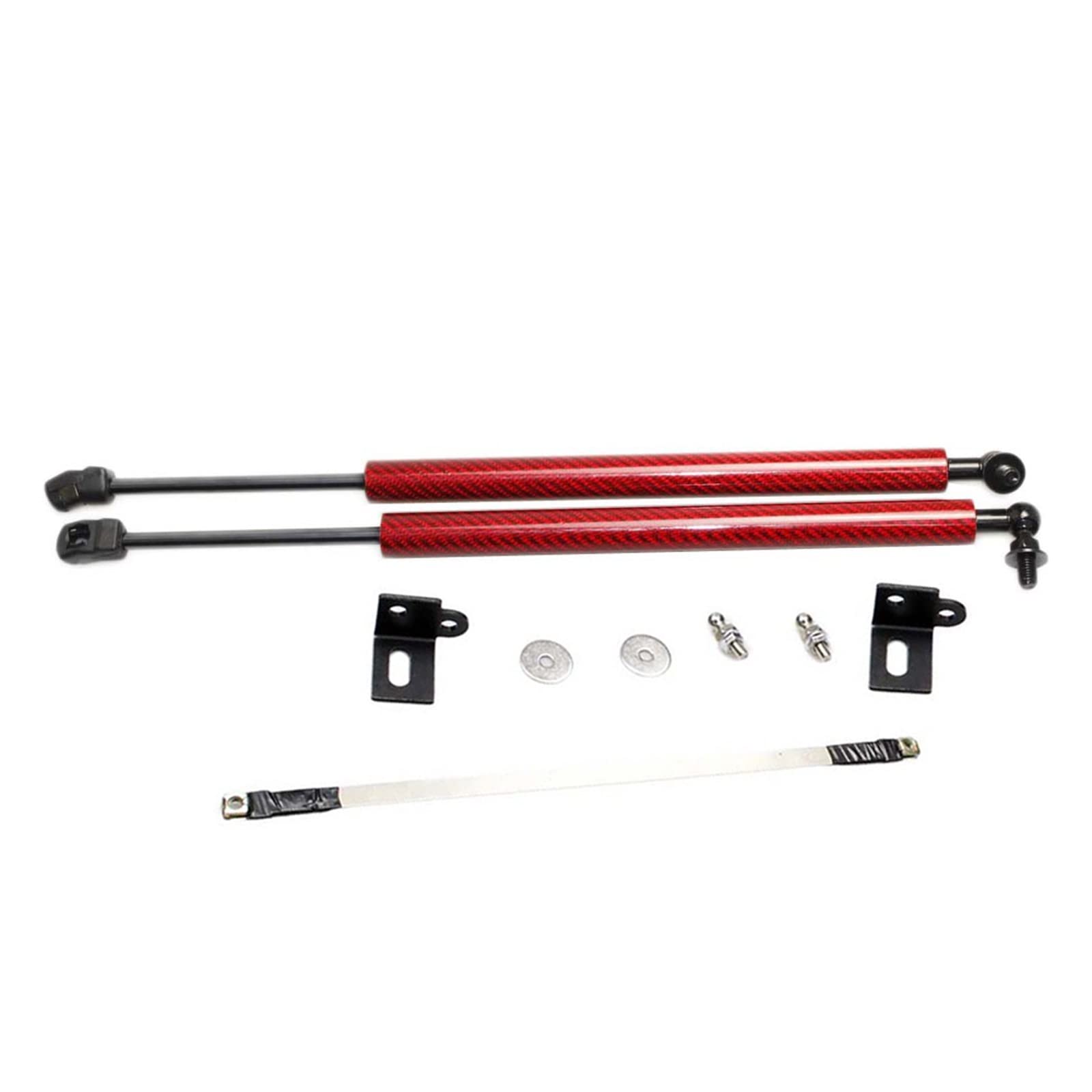 Stoßdämpfer HebestüTzen Für FIAT Für Freemont 2009 2010 2011 2012-2020 Front Hood Bonnet Ändern Carbon Gas Streben Schock Dämpfer Hub Unterstützt Motorhauben Gasfeder(Red Carbon Fiber) von AJQBRMB
