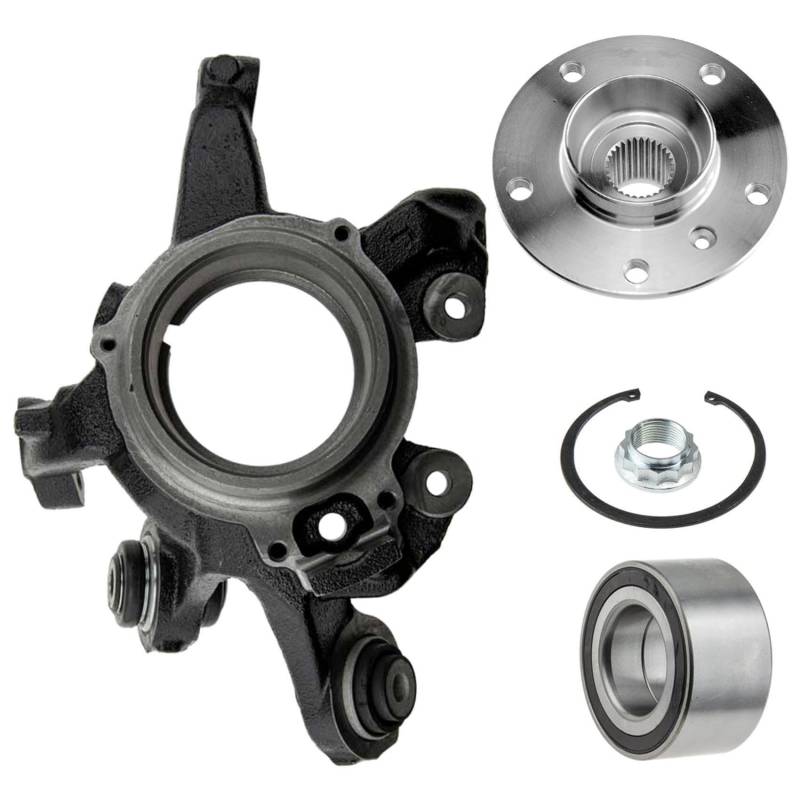 1x Achsschenkel 1x Radlager ABS-Sensorring 1x Radnabe Hinterachse rechts von AJS Parts