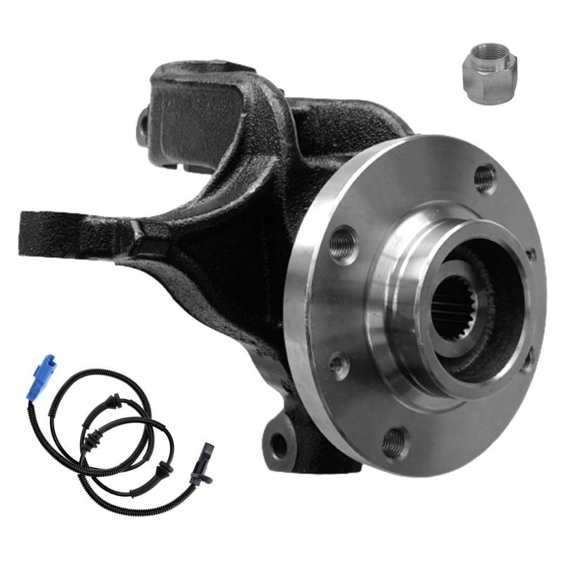 1x Achsschenkel Radlager Radnabe Vorderachse rechts vormontiert 1x ABS-Sensor Drehzahlfühler von AJS Parts