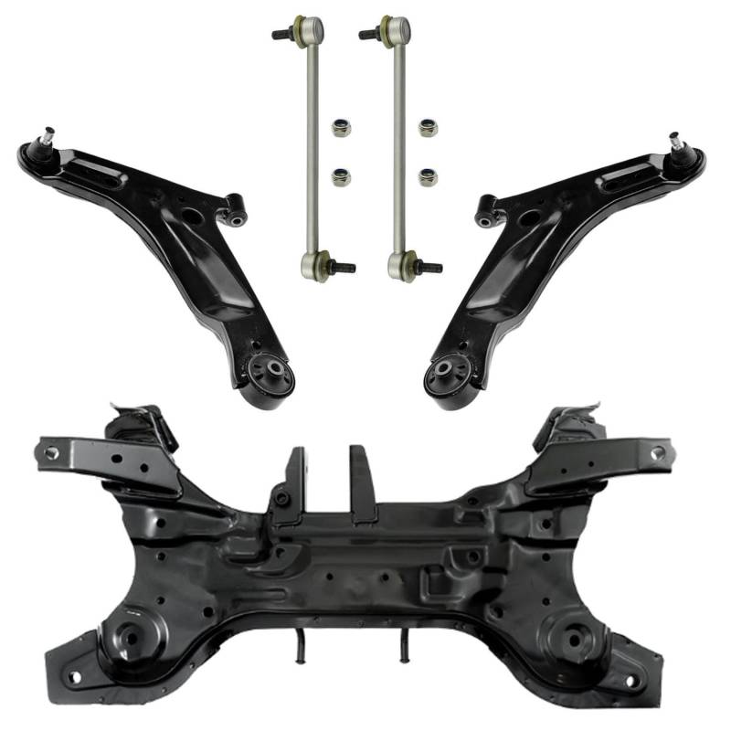 1x Achsträger 2x Querlenker 2x Koppelstange Vorderachse für Hyundai i10 PA von AJS Parts