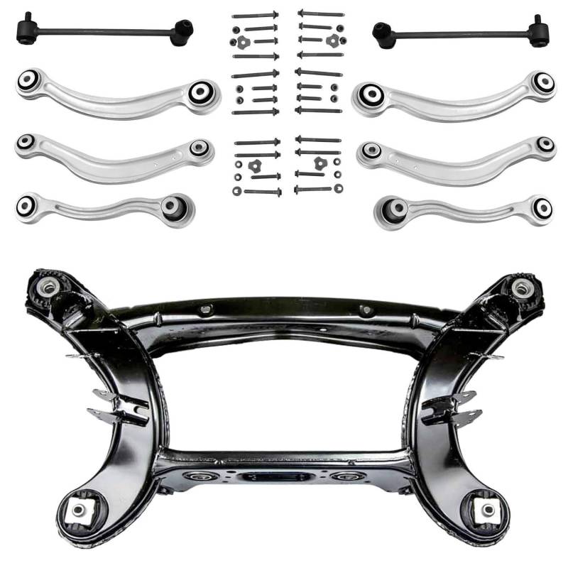 1x Achsträger 8 Teile Querlenker Satz Schrauben Hinterachse links rechts von AJS Parts
