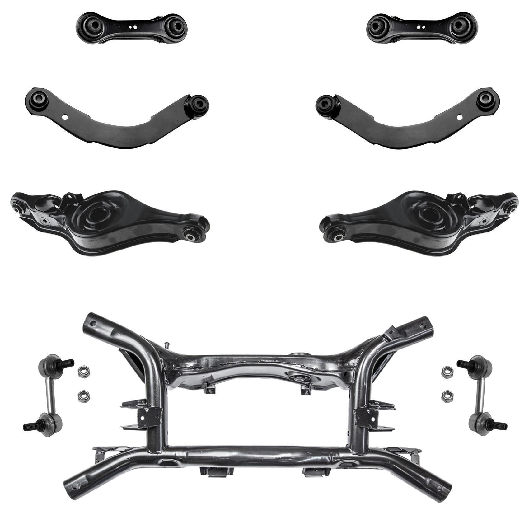 1x Achsträger Hinterachse 6x Querlenker 2x Koppelstange Hinterachse links rechts 1x Achsträger Hinterachse 6x Querlenker 2x Koppelstange Hinterachse links rechts von AJS Parts