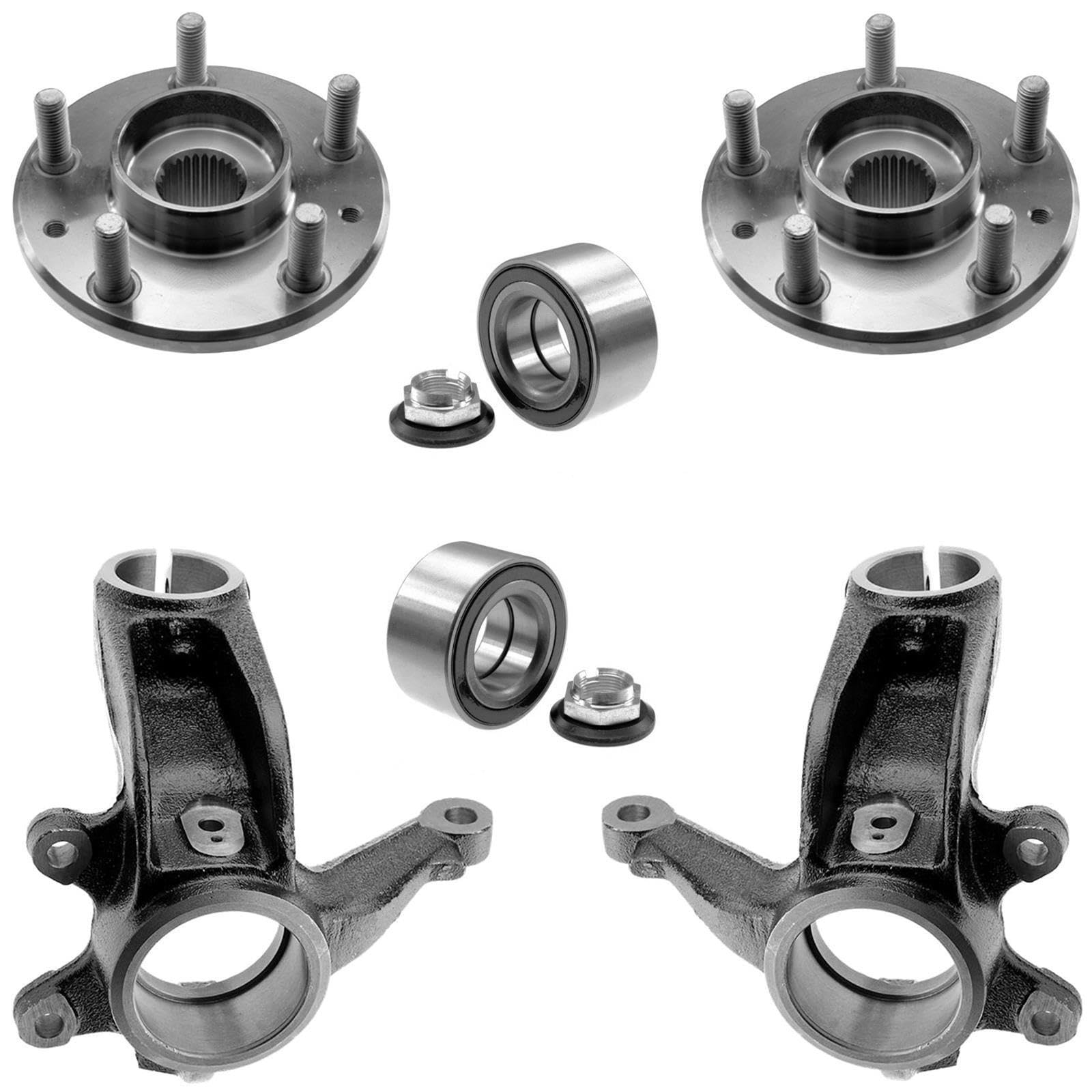 2x Achsschenkel 2x Radlager 2x Radnabe Vorderachse links rechts für Mondeo III B5Y B4Y BWY von AJS Parts