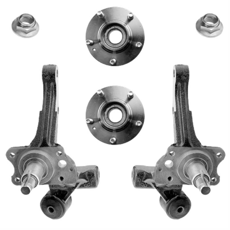 2x Achsschenkel 2x Radlager Hinterache für Hyundai Tucson JM für Kia Sportage JE KM 2WD von AJS Parts