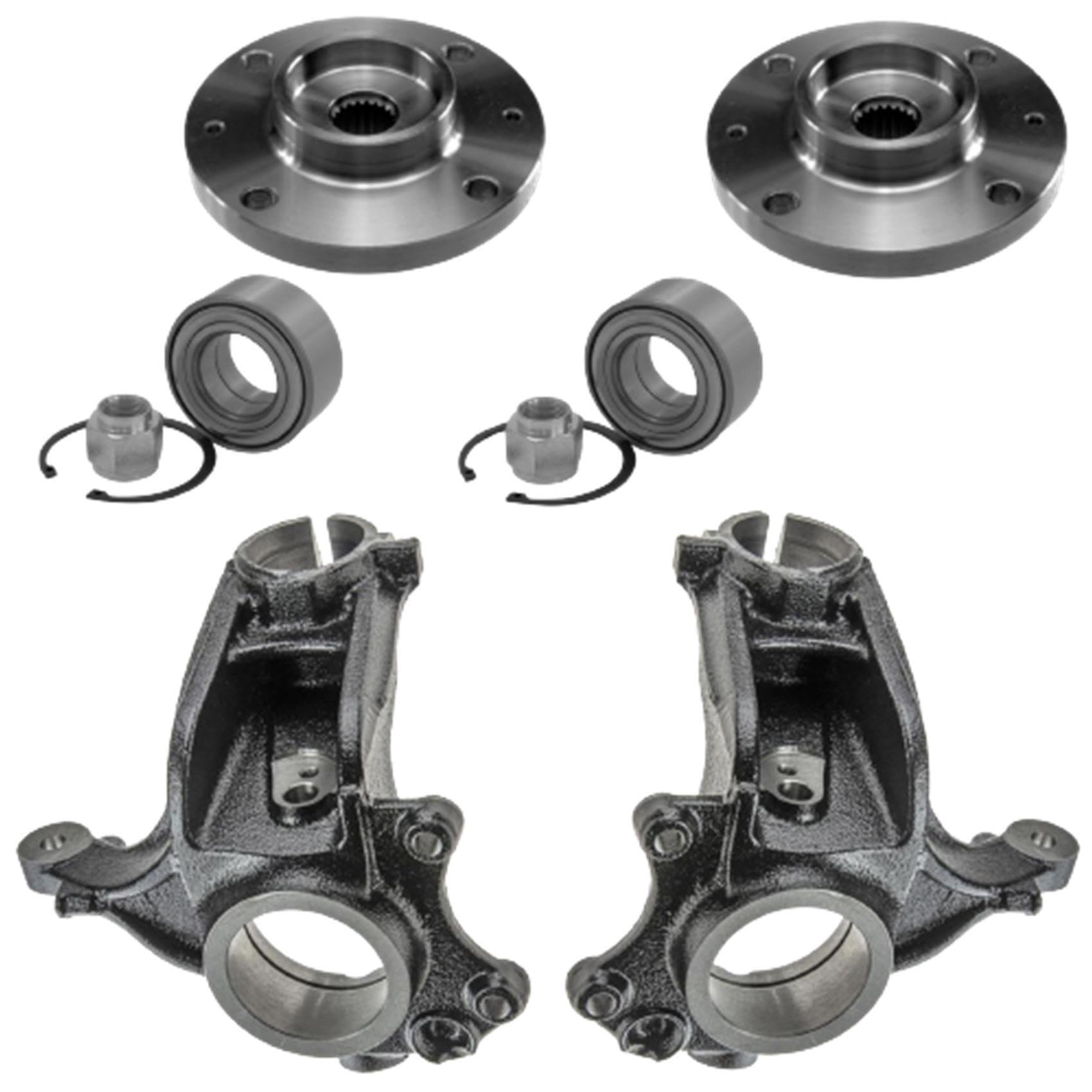 2x Achsschenkel 2x Radlager Sensorring 2x Radnabe Vorderachse links rechts 2x Achsschenkel 2x Radlager Sensorring 2x Radnabe Vorderachse links rechts von AJS Parts