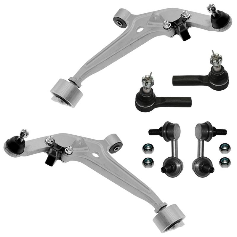 2x Querlenker 2x Koppelstange 2x Spurstangenkopf Vorderachse für X-Trail T30 von AJS Parts