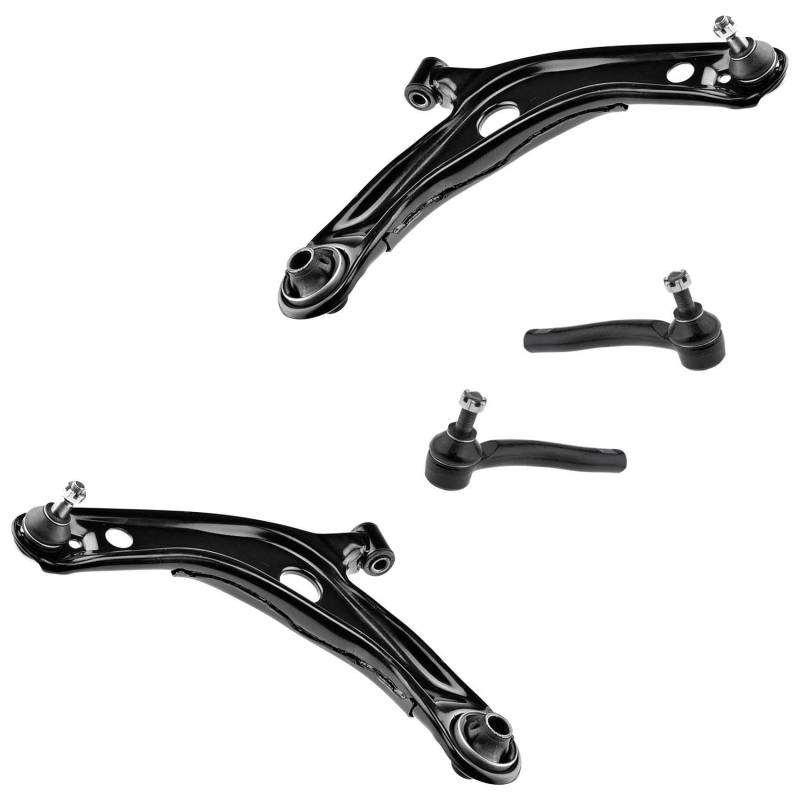 2x Querlenker 2x Spurstangenkopf Vorderachse für Toyota Yaris P9 von AJS Parts