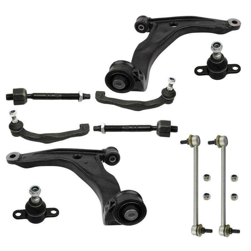 2x Querlenker Traggelenk 2x Koppelstange 2x Spurstangen Vorderachse für VW Multivan V für Transporter V Bus + Kasten + Pritsche/Fahrgestell von AJS Parts