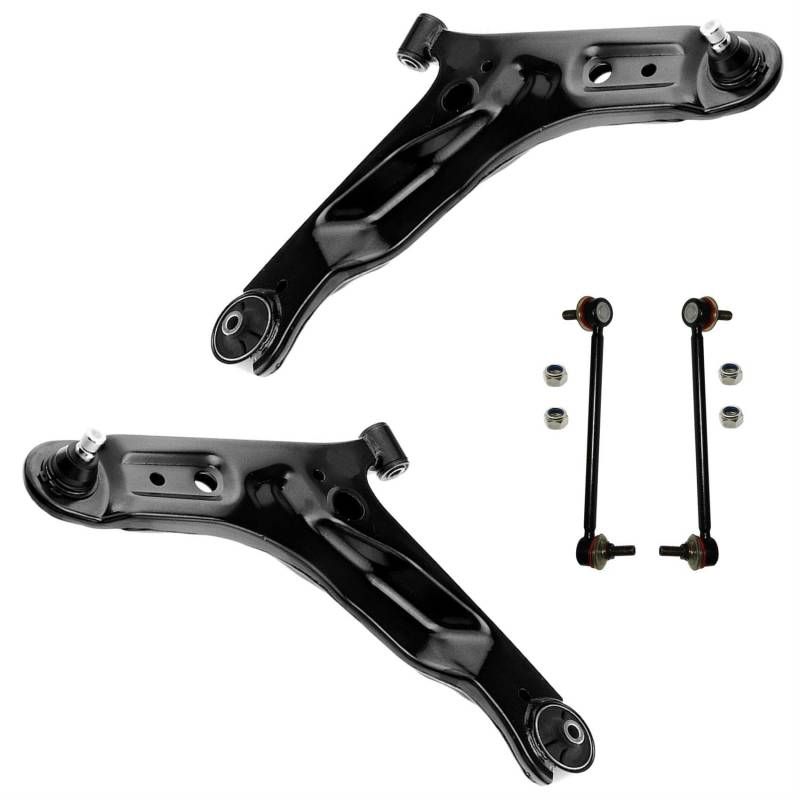 2x Querlenker 2x Koppelstange Vorderachse für KIA Picanto SA von AJS Parts