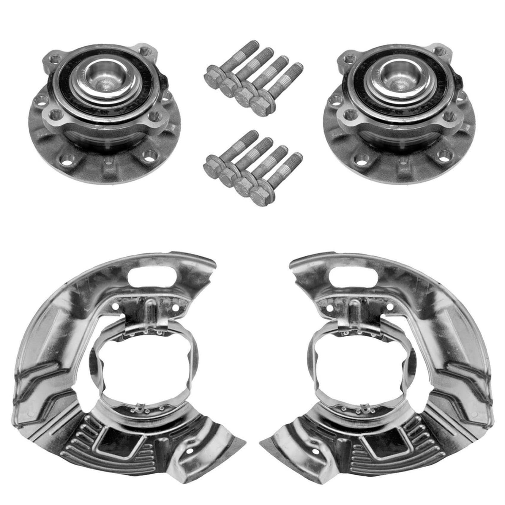 2x Radlager 2x Ankerblech Spritzblech Vorderachse links rechts für B_M_W E39 von AJS Parts