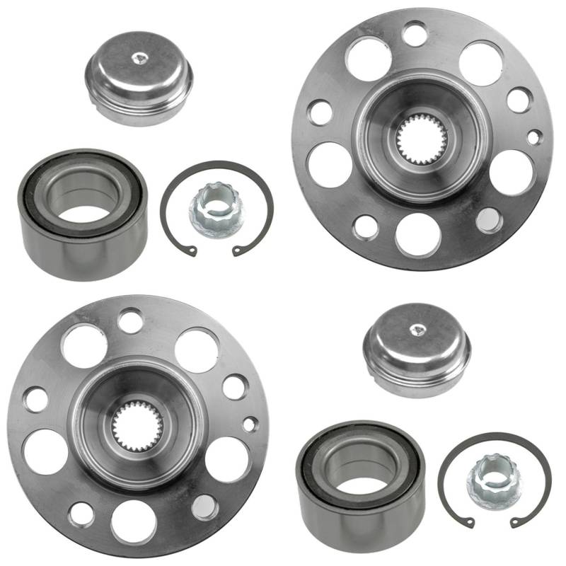 2x Radnabe 2x Radlager Vorderachse für Mercedes-Benz A-Klasse W169 B-Klasse W245 von AJS Parts