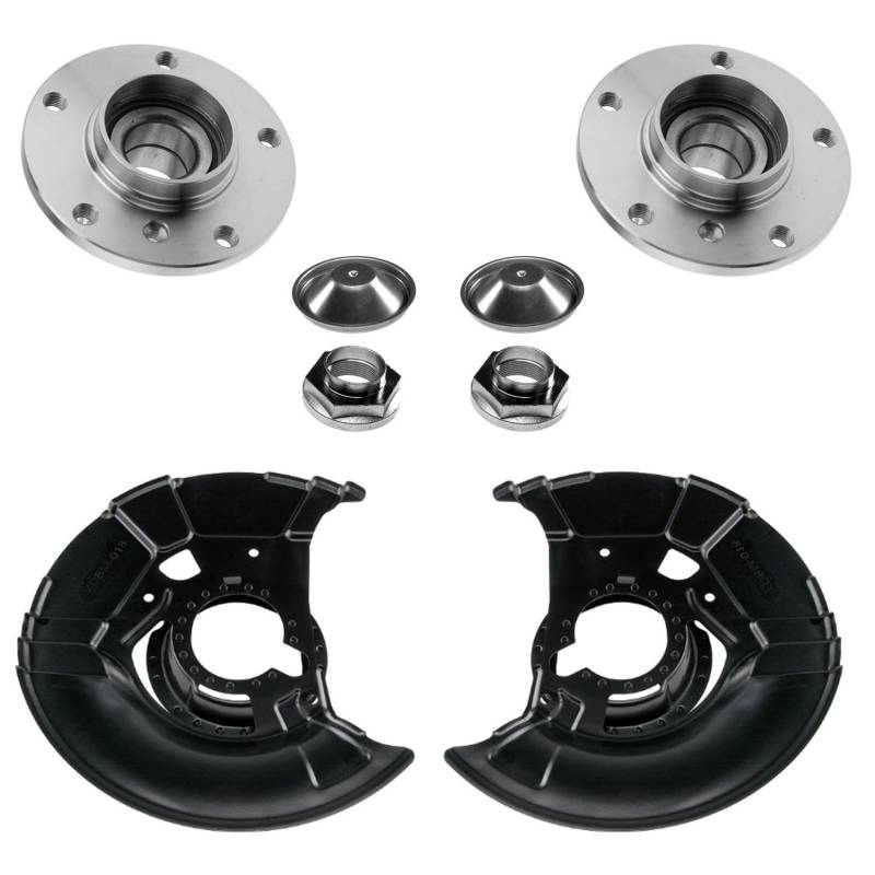 2x Radnabe Radlager 2x Ankerblech Spritzblech Vorderachse links rechts für BMW3 E36 von AJS Parts