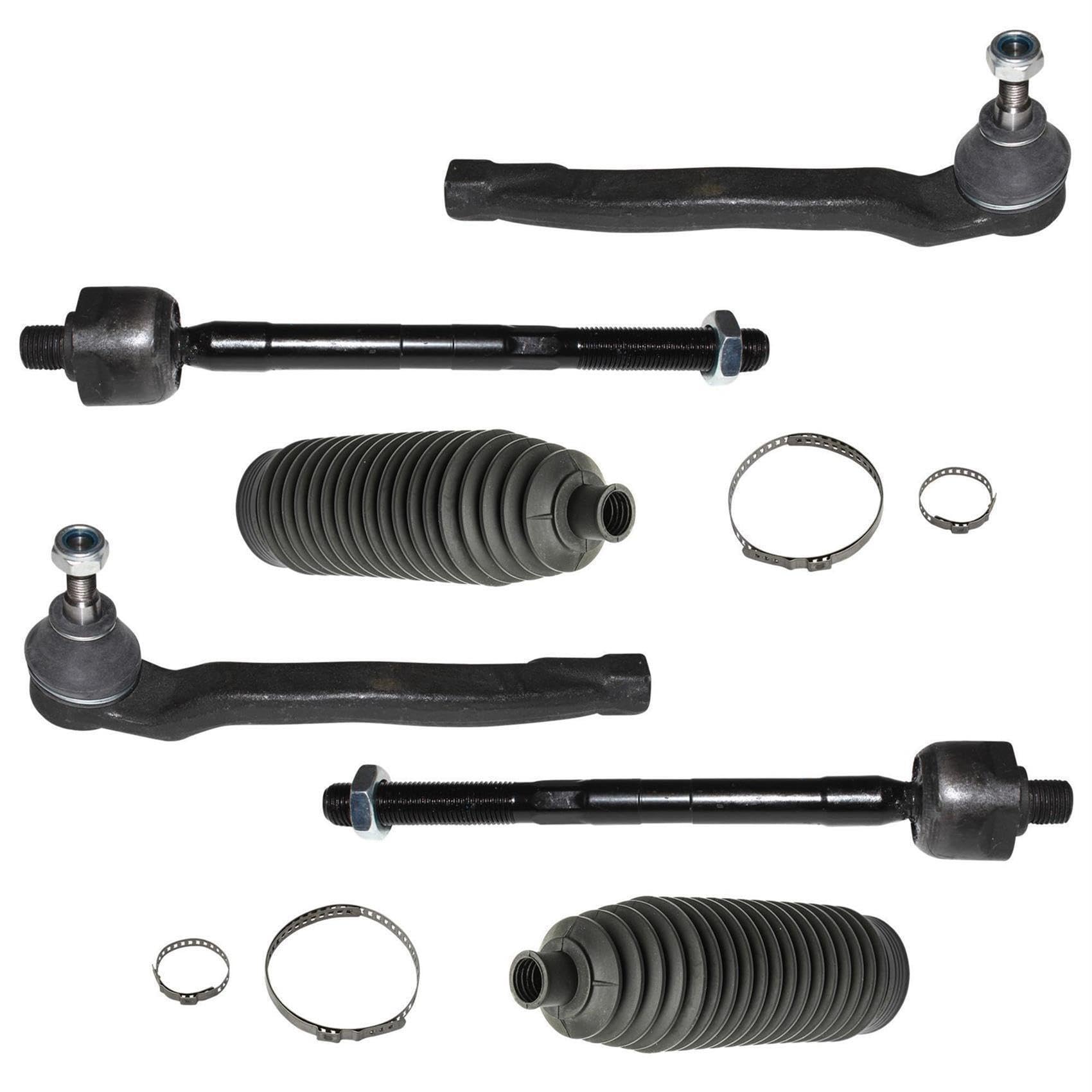 2x Spurstangenkopf 2x Axialgelenk 2x Lenkmanschette Spannbänder Vorderachse links rechts 2x Spurstangenkopf 2x Axialgelenk 2x Lenkmanschette Spannbänder Vorderachse links rechts von AJS Parts