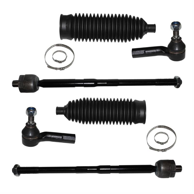 2x Spurstangenkopf 2x Axialgelenk 2x Lenkmanschette Spannbändern Vorderachse links rechts von AJS Parts