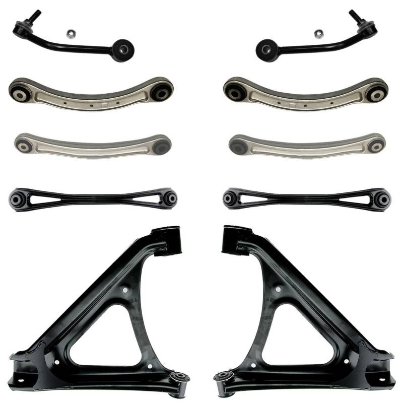 8x Querlenker Satz 2x Koppelstange Hinterachse für Audi Q7 7L für Porsche Cayenne 9PA für VW Touareg 7LA 7L6 7L7 von AJS Parts
