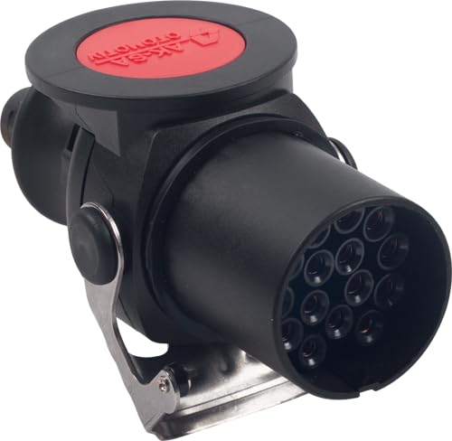 AK-SA 24V 15-Poliger Stecker, Schwarz, Elektrischer Anhängerstecker von AK-SA