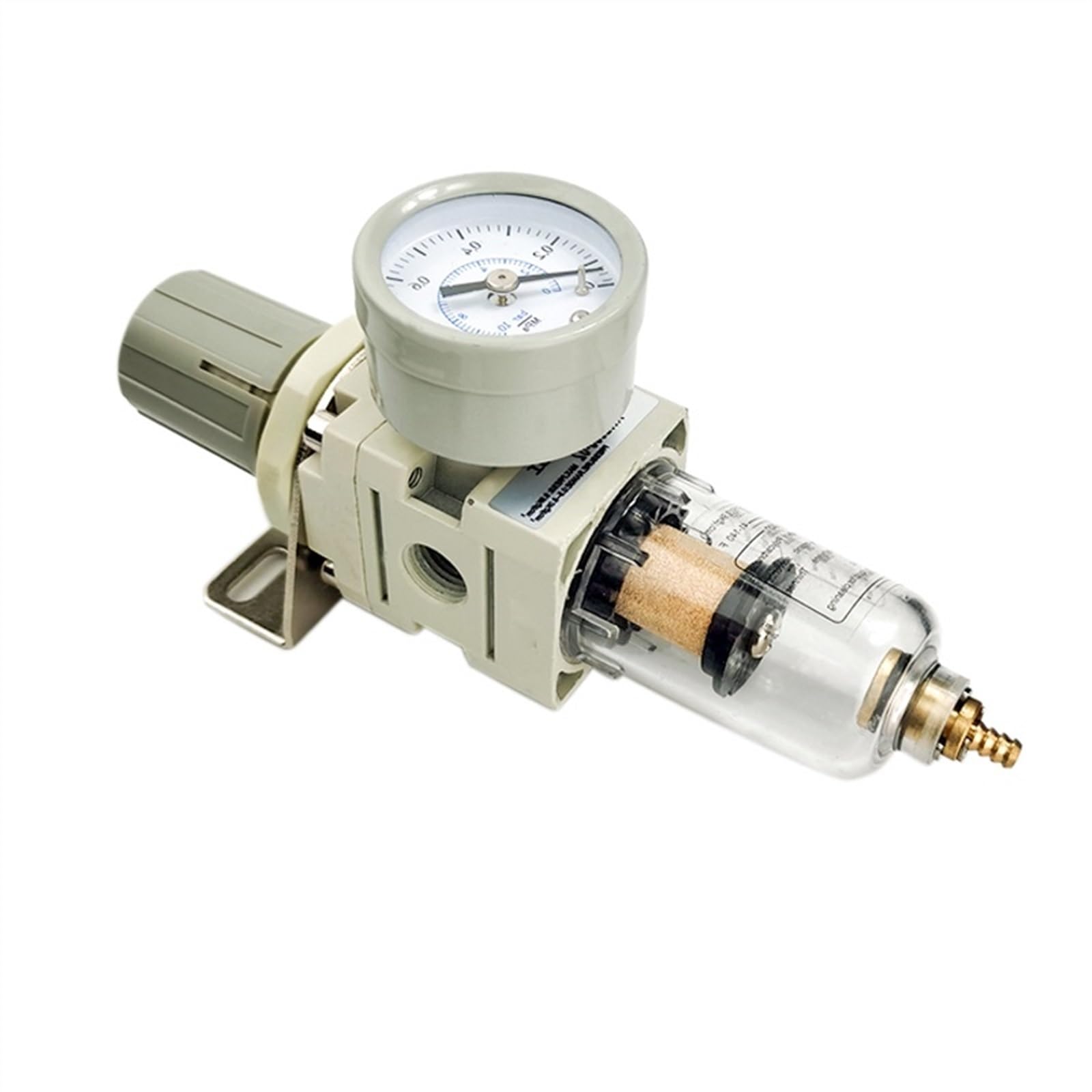 AW2000-02 Pneumatischer 1/4 BSPT Luftfilter-Druckregler-Combo-Piggyback-Luftwerkzeug-Kompressorfilter mit Manometer(AW2000-02 Copper) von AKDDNZX