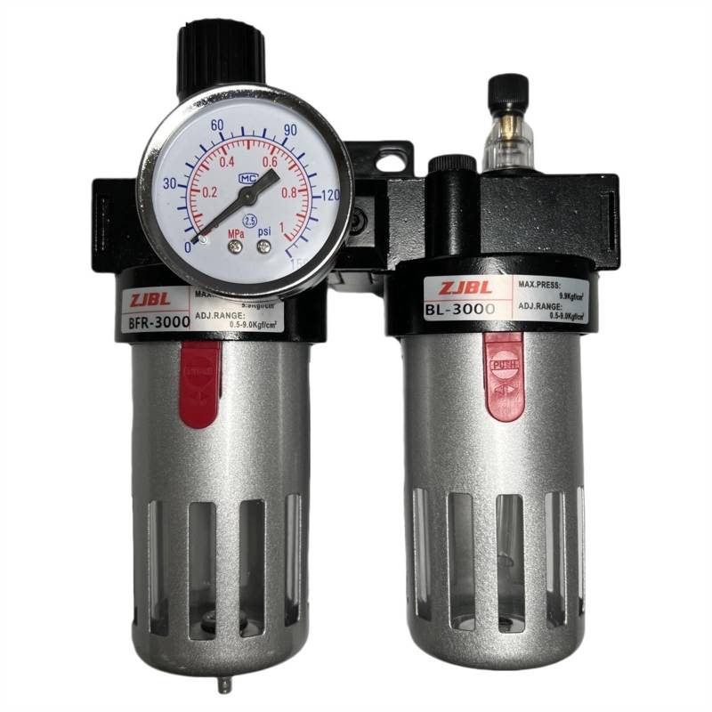 Silbernes Metallgehäuse Öl-Wasser-Abscheider BFC2000/3000/4000 Druckregelfilter Pneumatisches Doppelstück(1/4") von AKDDNZX