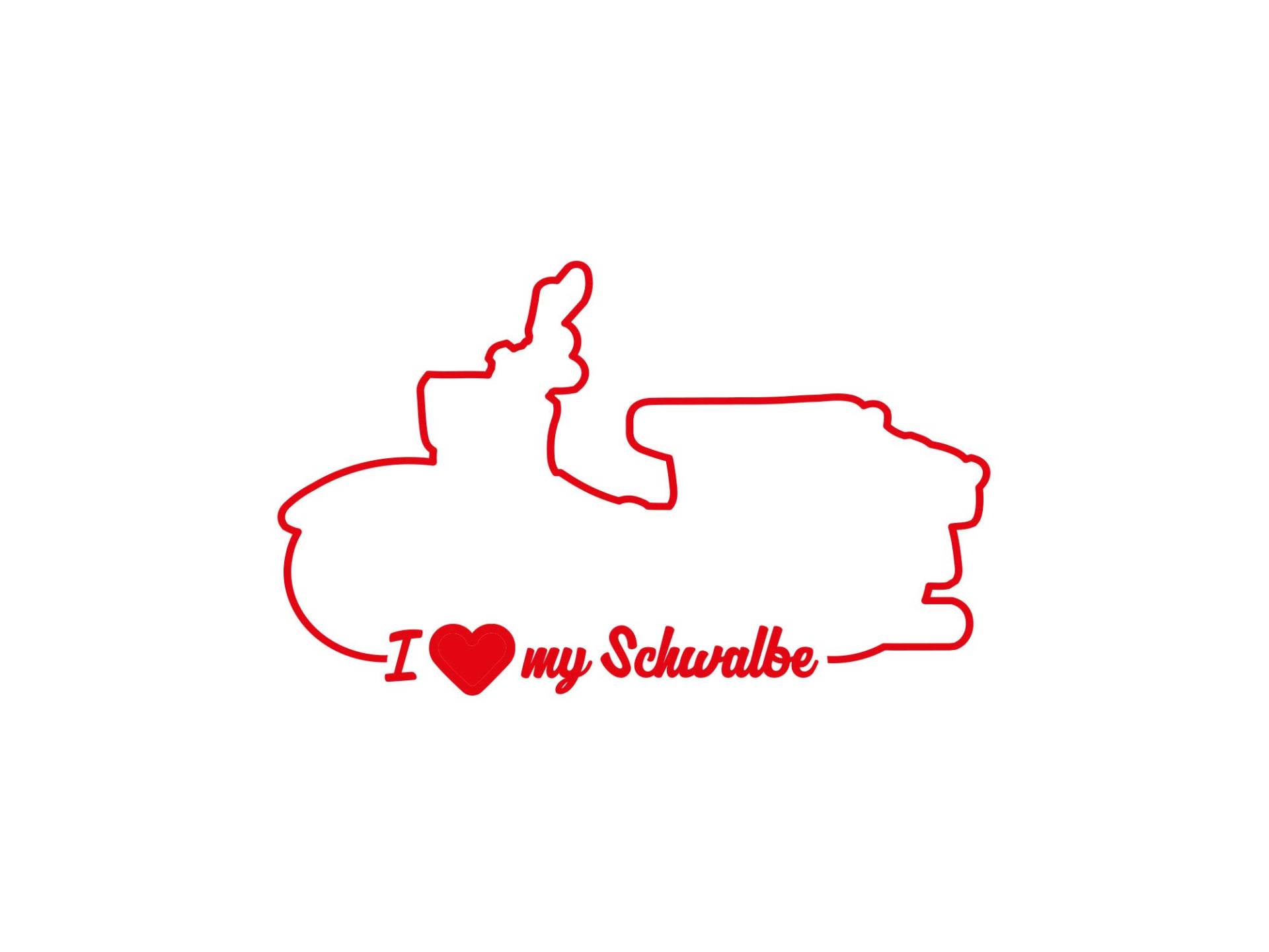 Aufkleber - "I LOVE MY SCHWALBE" Folienplot Rot, mit Übertragungsfolie Aufkleber - "I LOVE MY SCHWALBE" Folienplot Rot, mit Übertragungsfolie von AKF