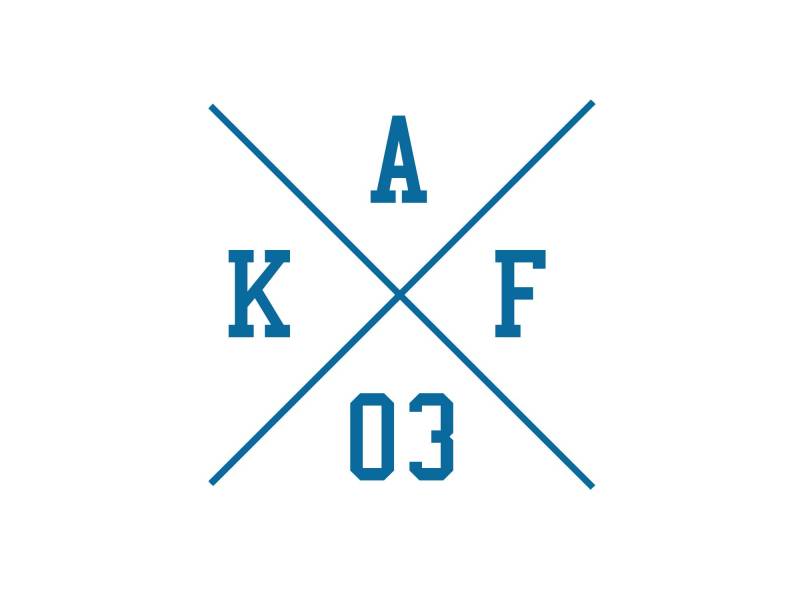Aufkleber - "Kreuz AKF 03" Folienplot Blau, mit Übertragungsfolie von AKF