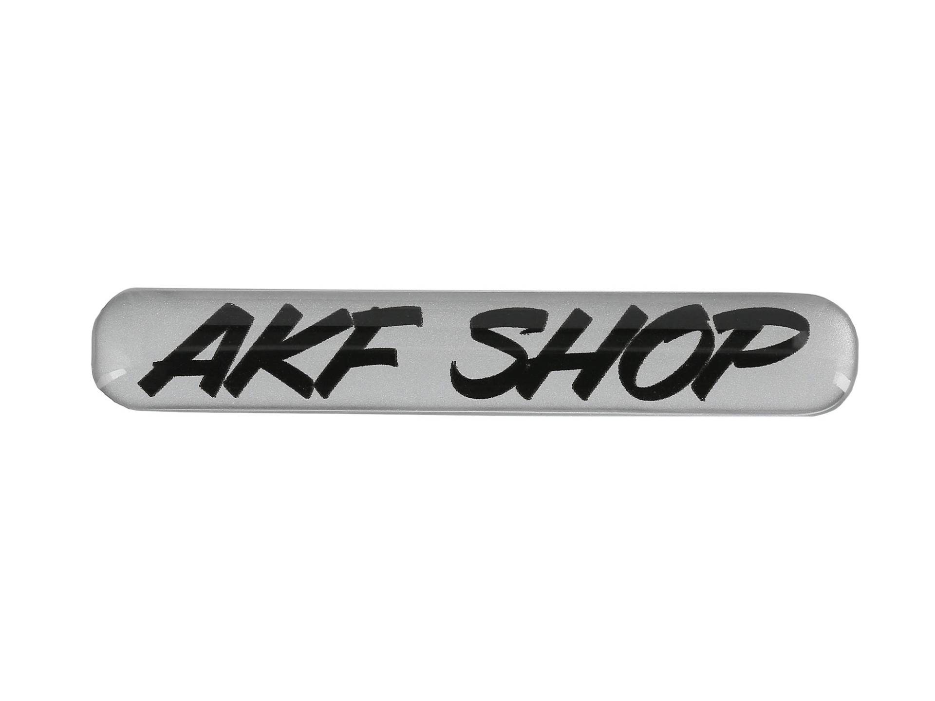 AKF Gelaufkleber - ""AKF Shop"" silber/schwarz von AKF