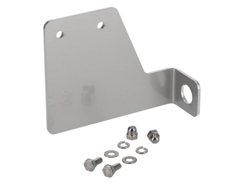 Kennzeichenhalter seitlich, aus Edelstahl, mit Befestigungsmaterial - für Simson SR1, SR2, KR50 von AKF