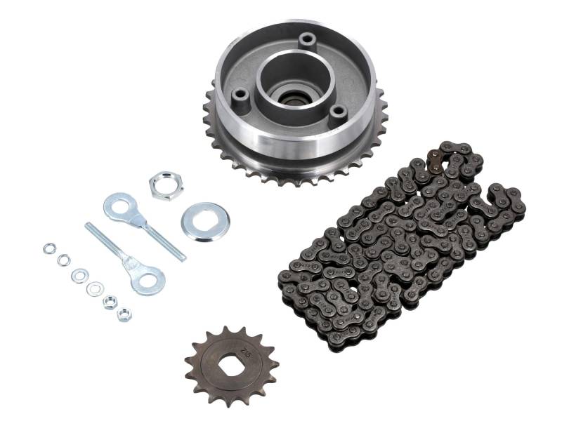 Kleines Kettenradantrieb-Set (Ketten-Set) - für Simson S51, S70, S53, S83 von AKF