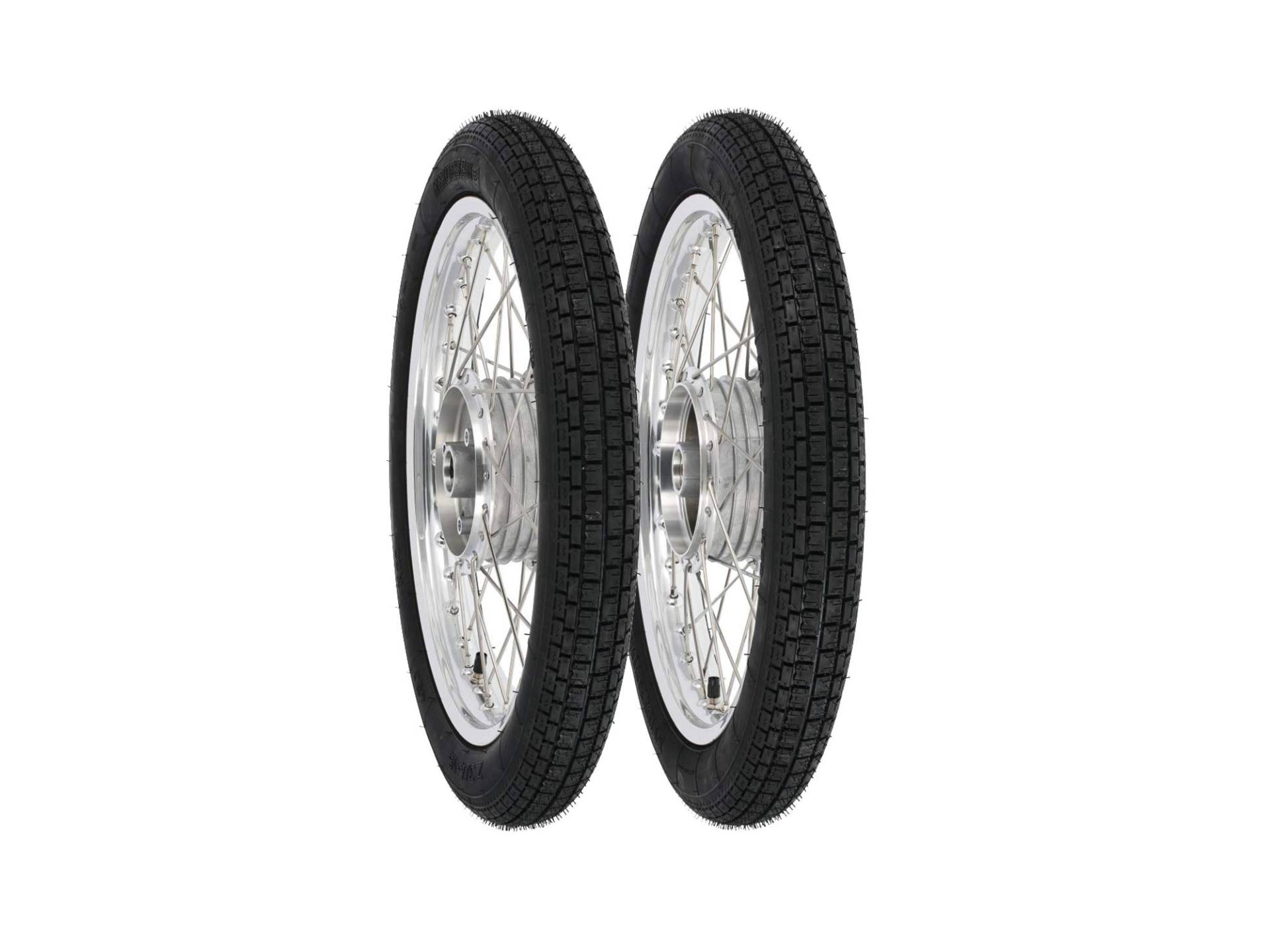 Set: 2 Kompletträder 1,5x16" Alufelge + Edelstahlspeichen + Reifen Heidenau K30 Set: 2 Kompletträder 1,5x16" Alufelge + Edelstahlspeichen + Reifen Heidenau K30 von Renner Automotive