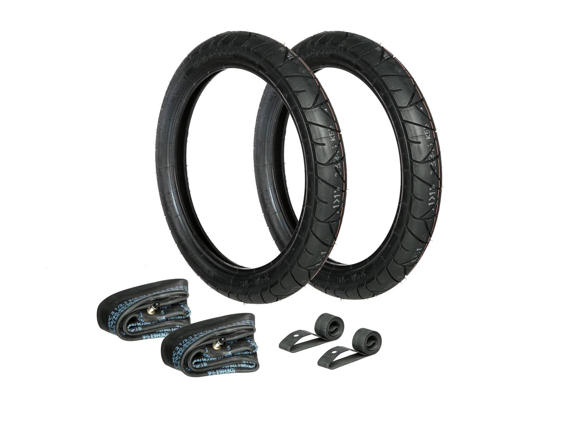 AKF Set: 2x Reifen 2.75 x 16 Heidenau K55 + 2x Schläuche + 2x Felgenband AKF Set: 2x Reifen 2.75 x 16 Heidenau K55 + 2x Schläuche + 2x Felgenband von AKF