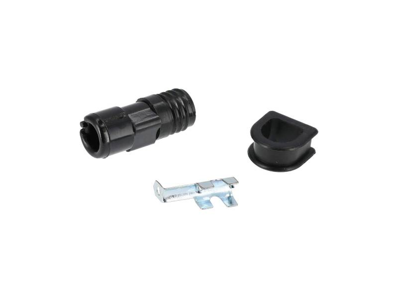 Set: Hochspannungsdurchführung, mit Gummi und Verbindungsblech - Simson S50, KR51/1 Schwalbe, SR4-1 Spatz, SR4-2 Star, SR1, SR2, KR50 von AKF