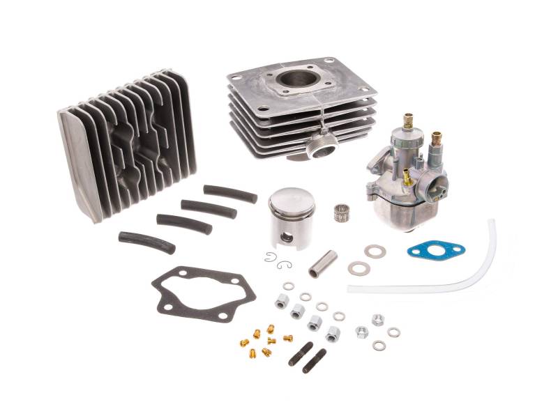 Set: Tuningzylinder 4-Kanal + Kolben + Kopf + Vergaser, 60ccm - für Simson S51, SR50 von AKF