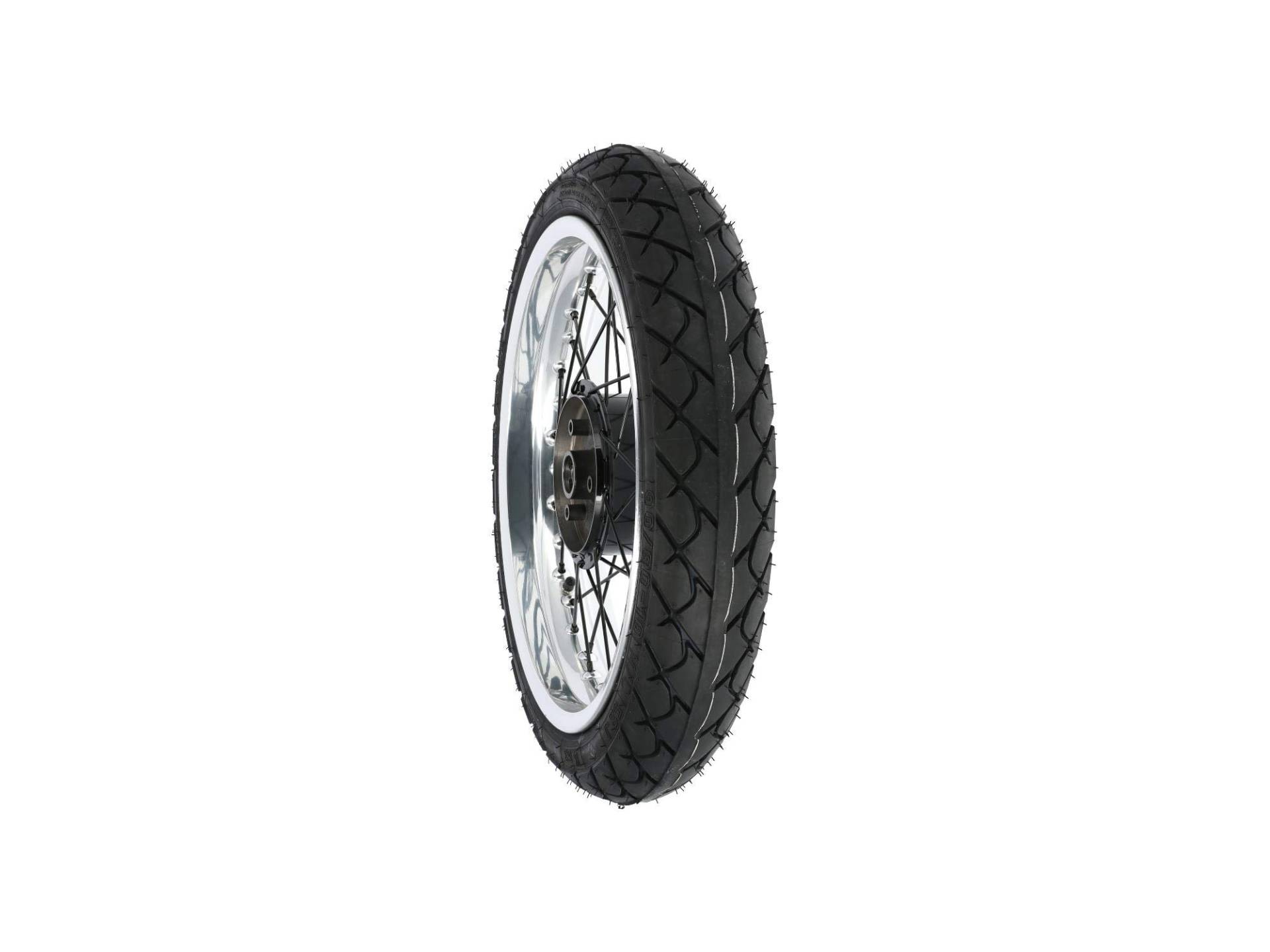 AKF Tuning-Komplettrad hinten 3,0x16"" Alufelge + Nabe und Speichen schwarz + Reifen 90/80 Heidenau K63 AKF Tuning-Komplettrad hinten 3,0x16"" Alufelge + Nabe und Speichen schwarz + Reifen 90/80 Heidenau K63 von AKF