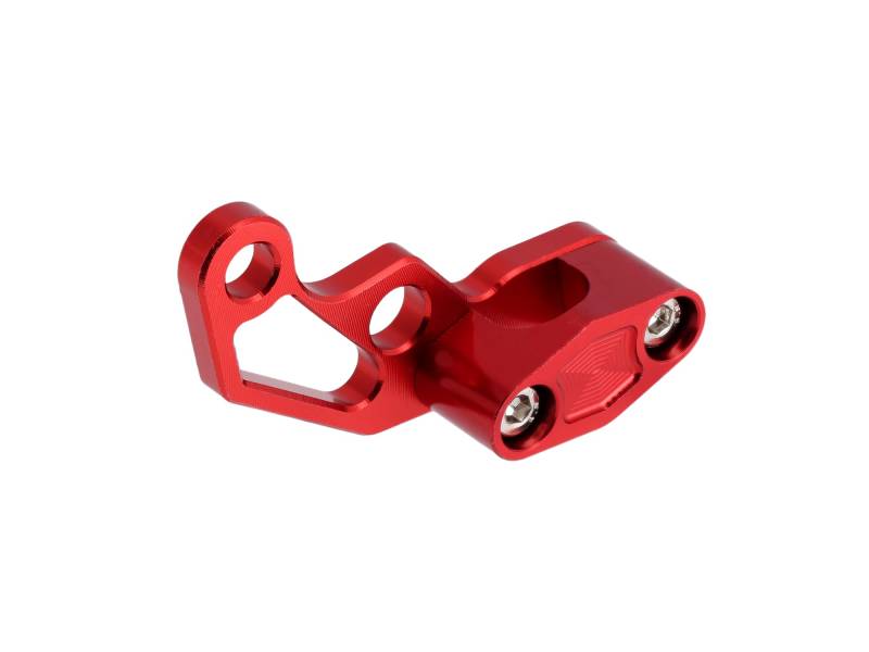 AKF Bremsleitungshalter CNC, Aluminium, Rot, 12 mm, 1 Stück von AKF