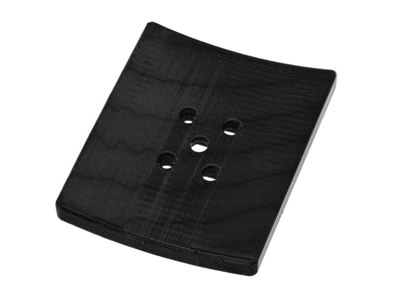 Kennzeichenunterlage 3D-Druck, Platte für kleines Klebekennzeichen 53x65mm von AKF
