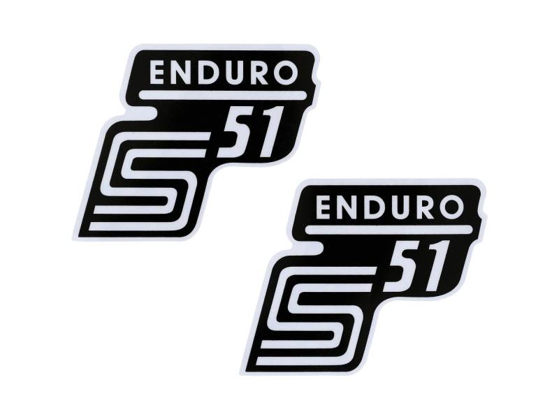 Set: 2X Klebefolie Seitendeckel S51 Enduro - Transparent von AKF