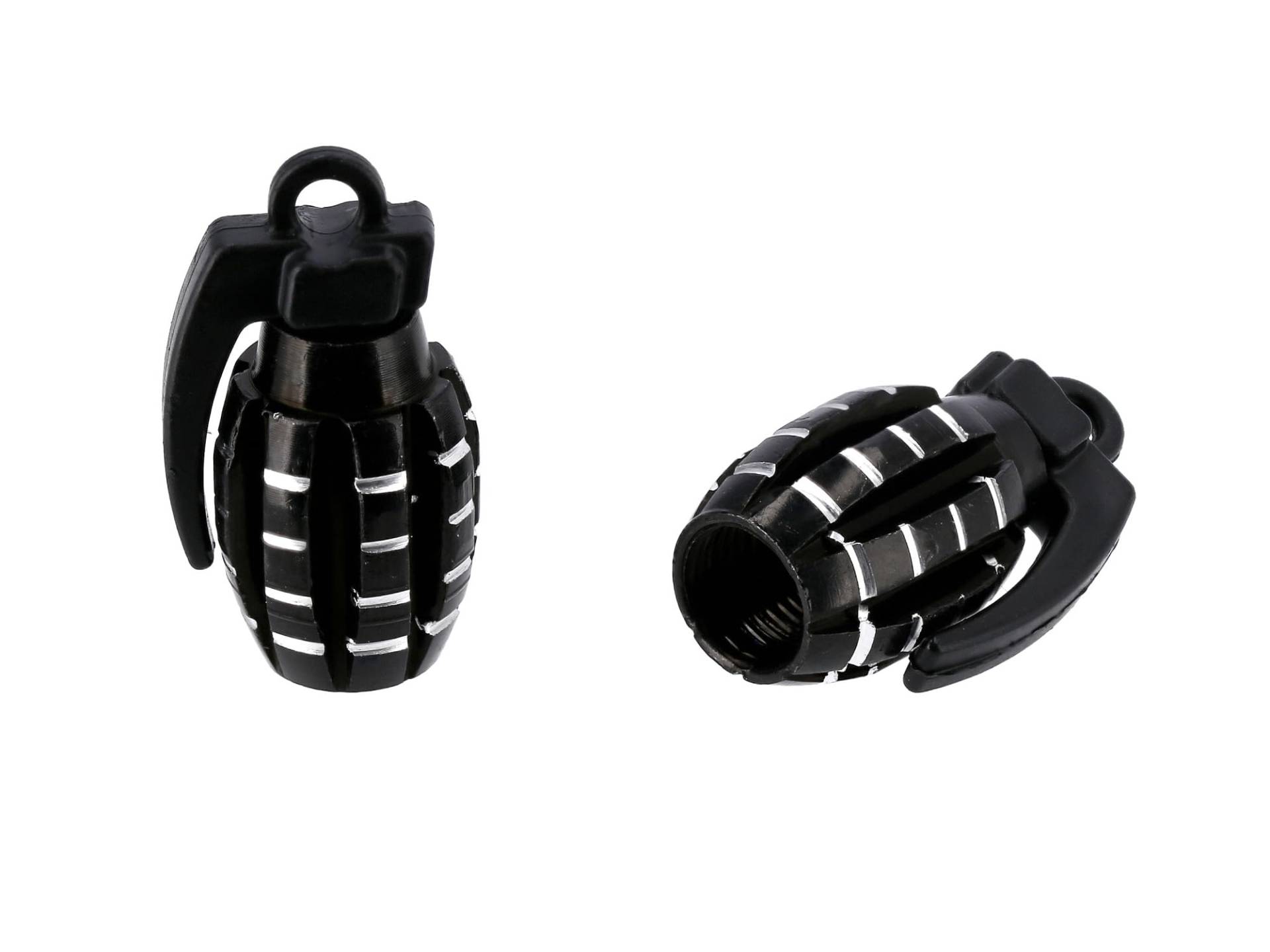 Set: 2X Ventilkappe Handgranate, Schwarz eloxiert Set: 2X Ventilkappe Handgranate, Schwarz eloxiert von AKF