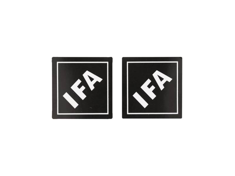 Set: 2x Klebefolie Seitendeckel "IFA" - Schwarz/Weiß von AKF