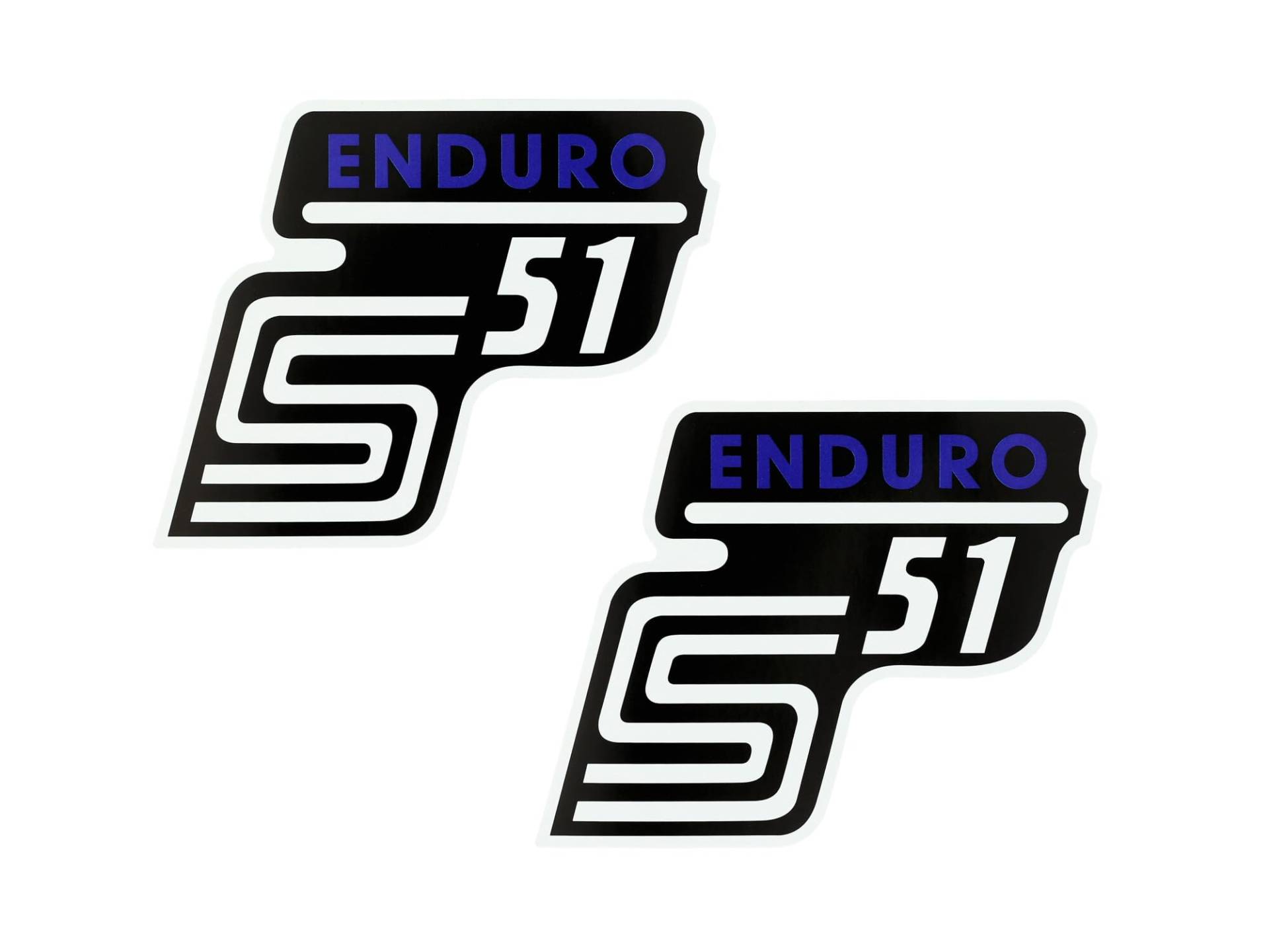 Set: 2x Klebefolie Seitendeckel "S51 Enduro" - Blau Set: 2x Klebefolie Seitendeckel "S51 Enduro" - Blau von AKF