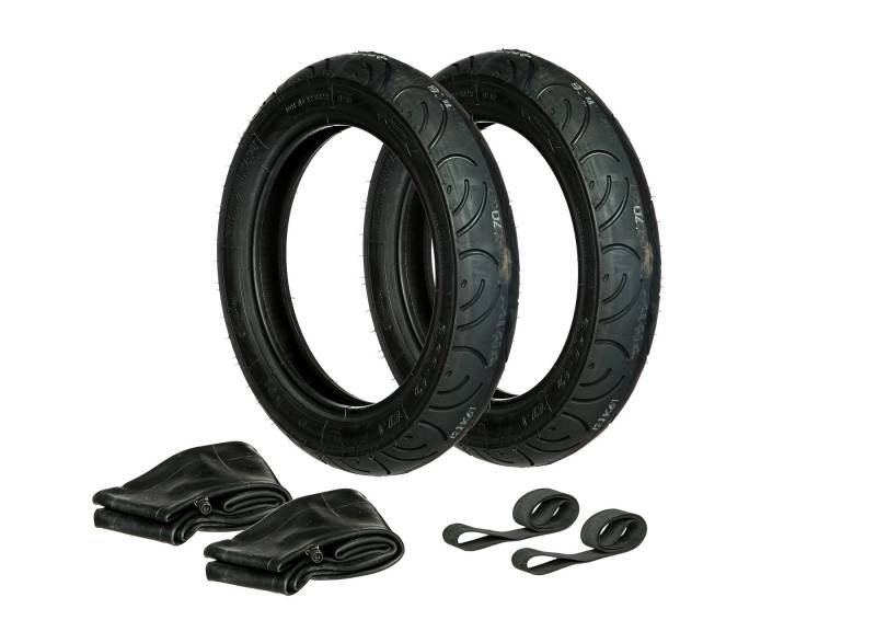 Set: 2x Reifen 3.00 x 12 Heidenau K61 + 2x Schläuche + 2x Felgenband von AKF