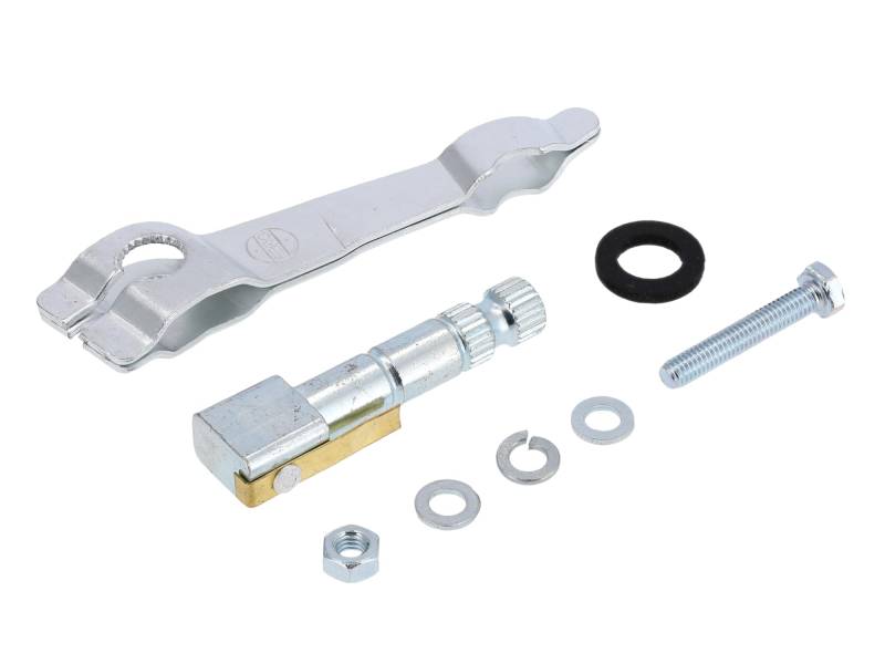 Set: Bauteile Bremse, hinten, gebogener Hebel - für Simson S51, S70, S53, S83 von AKF