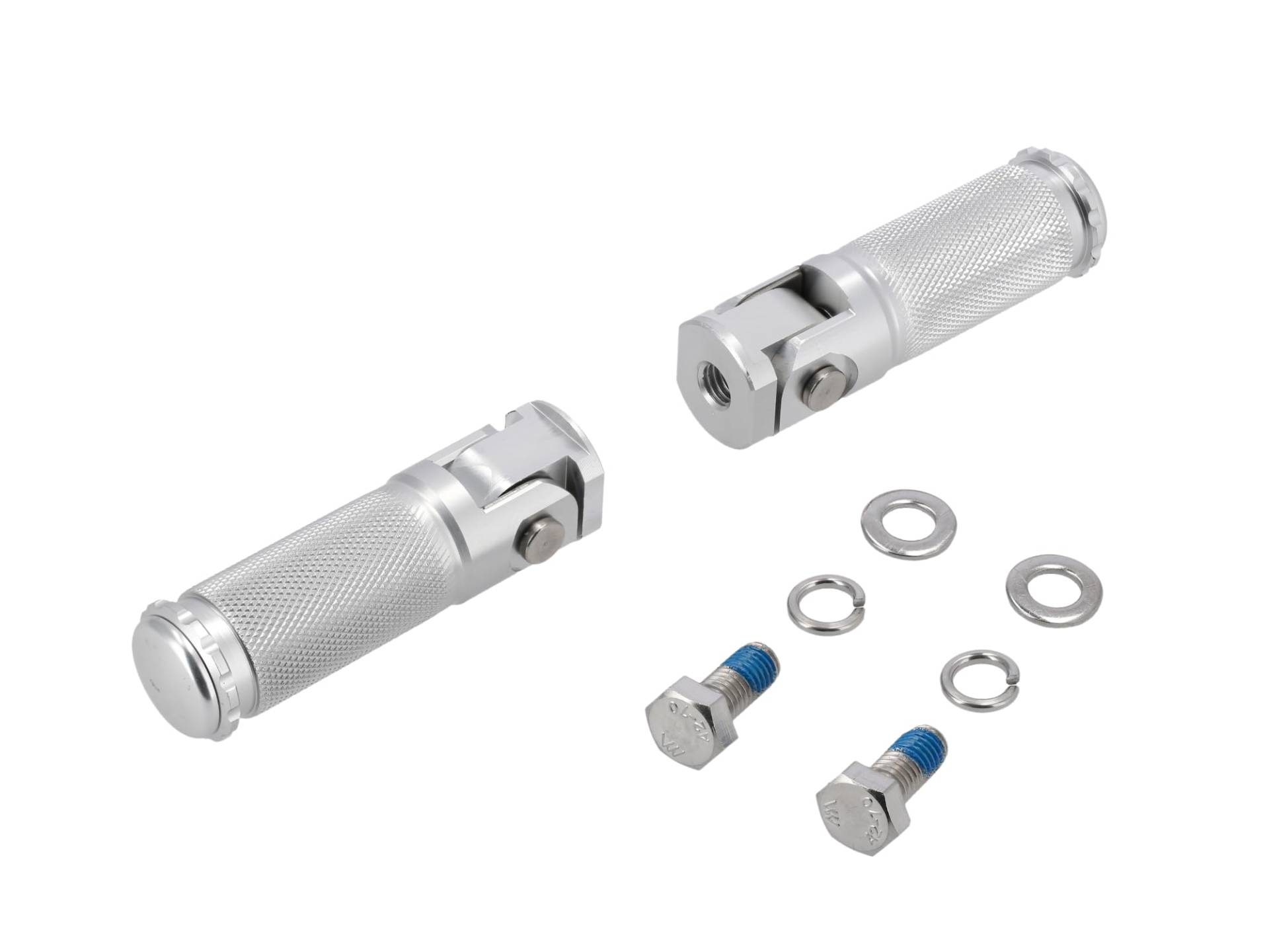 Set: CNC Beifahrerfußrasten, Vollaluminium, Silber eloxiert Set: CNC Beifahrerfußrasten, Vollaluminium, Silber eloxiert von AKF
